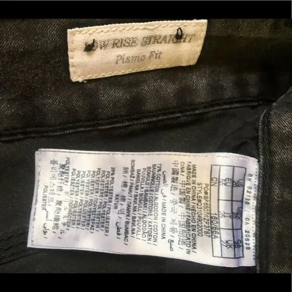 Sz 25 faded black / gray grey low rise guess jeans - Picture 5 of 5